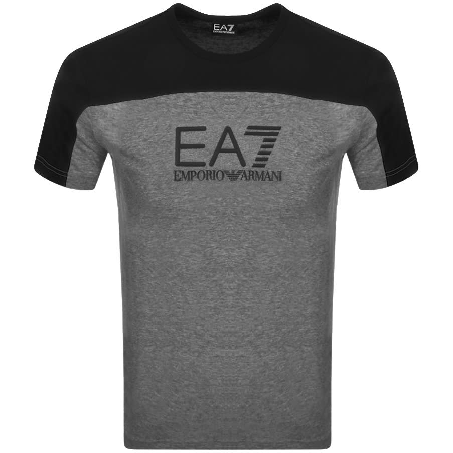 Alternative Image for ProductEA7 Emporio Armani Crew Neck Logo T Shirt Grey1